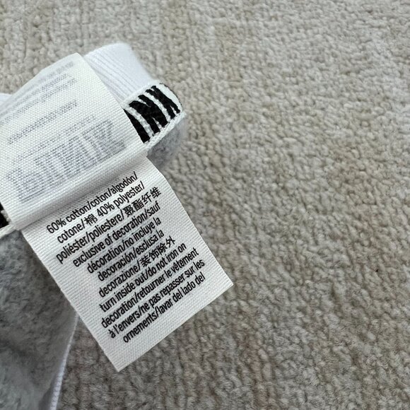 PINK Victoria’s Secret Spirit Stripe Pullover Grey Sweatshirt S - Picture 9 of 10